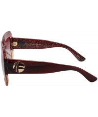 Goggle Oversized Square Sunglasses Women Inspired Multi Tinted Frame Fashion Modern Shades - C3 - CU187GDM4EL $14.64