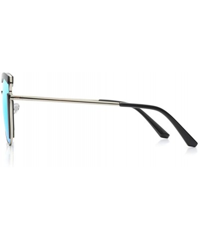 Oversized Women Sunglasses Polarized Cat Eye Oversized Sunglasses For Women - Ice Blue - CG18DTNGKUA $20.19