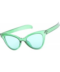 Cat Eye Classic Womens Cat Eye Glasses Sunglasses Tinted Lens UV400 Protection - Green Frame / Green Lens - CJ12O86NOTM $14.89