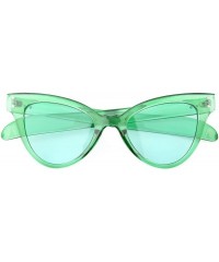 Cat Eye Classic Womens Cat Eye Glasses Sunglasses Tinted Lens UV400 Protection - Green Frame / Green Lens - CJ12O86NOTM $14.89