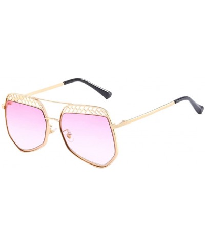 Sport Vintage Ocean Color Metal Frame Oversized Fits Over Sunglasses for Women - Purple - C71808IDGWG $29.84