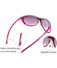 Cat Eye Marilyn - Fashion Sunglasses for Women - Feminine Cat-Eye Designs - 100% UV Protection - Shiny Rose - CW18A8Y0LDR $33.09