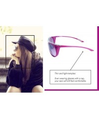 Cat Eye Marilyn - Fashion Sunglasses for Women - Feminine Cat-Eye Designs - 100% UV Protection - Shiny Rose - CW18A8Y0LDR $33.09