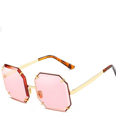 Oversized Vintage style Polygon Sunglasses for Men or Women Metal PC UV400 Sunglasses - Style 3 - C118SZU9INA $28.42