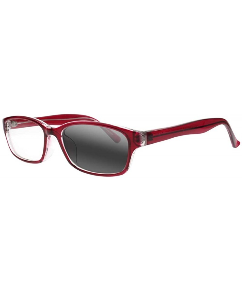 Rectangular Womens Photochromic Progressive Multifocal Reading Glass Multiple Focus Eyewear UV400 Sun Readers - Red - C1199OM...