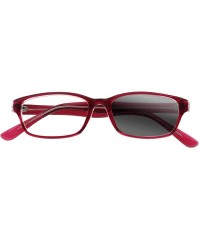 Rectangular Womens Photochromic Progressive Multifocal Reading Glass Multiple Focus Eyewear UV400 Sun Readers - Red - C1199OM...