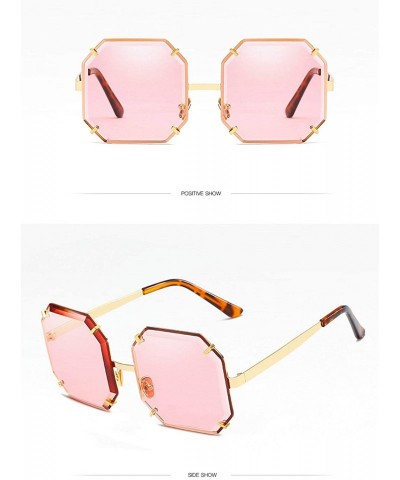 Oversized Vintage style Polygon Sunglasses for Men or Women Metal PC UV400 Sunglasses - Style 3 - C118SZU9INA $47.99