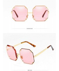 Oversized Vintage style Polygon Sunglasses for Men or Women Metal PC UV400 Sunglasses - Style 3 - C118SZU9INA $28.42