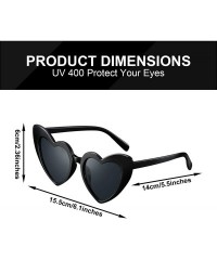 Aviator Heart Shaped Sunglasses Vintage Heart Sunglasses Women Retro Eyeglasses for Shopping Traveling Party Accessories - C6...