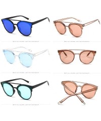 Cat Eye Men's Fashion Cat Eye Mirrored Matte Lenses Street Fashion moldable Frame Women Sunglasses 5147 (Color NO.8) - CP1994...