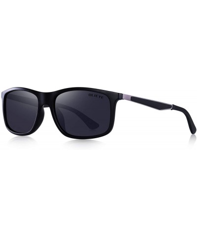 Rectangular Unisex Ultra-light Series Sports Polarized Sunglasses TR90 Legs O8161 - Black - CJ18H37EGN4 $29.20