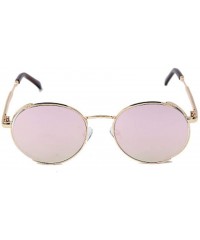 Round Round Frame Ladies Colorful Polarized Sunglasses Large Frame Multicolor Metal Glasses - 3 - C4190HCADLY $63.44