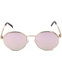 Round Round Frame Ladies Colorful Polarized Sunglasses Large Frame Multicolor Metal Glasses - 3 - C4190HCADLY $25.04