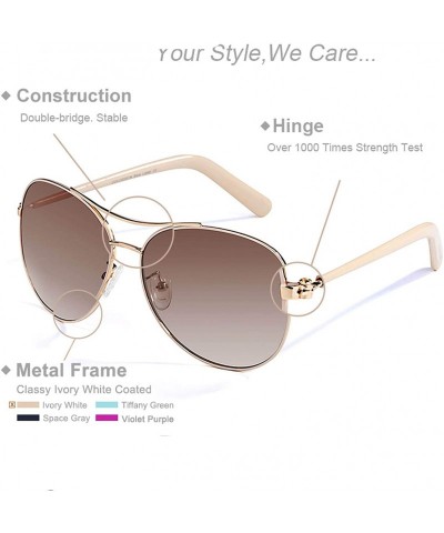 Round Luxury Vintage Sunglasses Women Glasses Ultralight Driving Pilot Polarized Men Gold Frame UV400 Eyewear - Pink - CI199C...