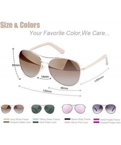 Round Luxury Vintage Sunglasses Women Glasses Ultralight Driving Pilot Polarized Men Gold Frame UV400 Eyewear - Pink - CI199C...