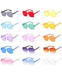 Goggle Fashion Sunglasses Women Ladies Red Yellow Square Sun Glasses Female Driving Shades UV400 Feminino - Purple - CN198ZUA...