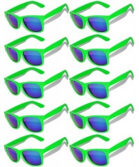 Rimless Vintage Mirrored Lens Sunglasses Matte Frame 10 Pack in Multiple Colors OWL. - 10_pairs_green_matte - CS127GNUKDH $27.49