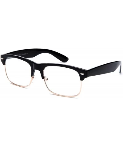 Round Babo" Slim Oval Style Celebrity Fashionista Pattern Temple Reading Glasses Vintage - 9055 Black/Gold - CD11PBOHBZ9 $18.02
