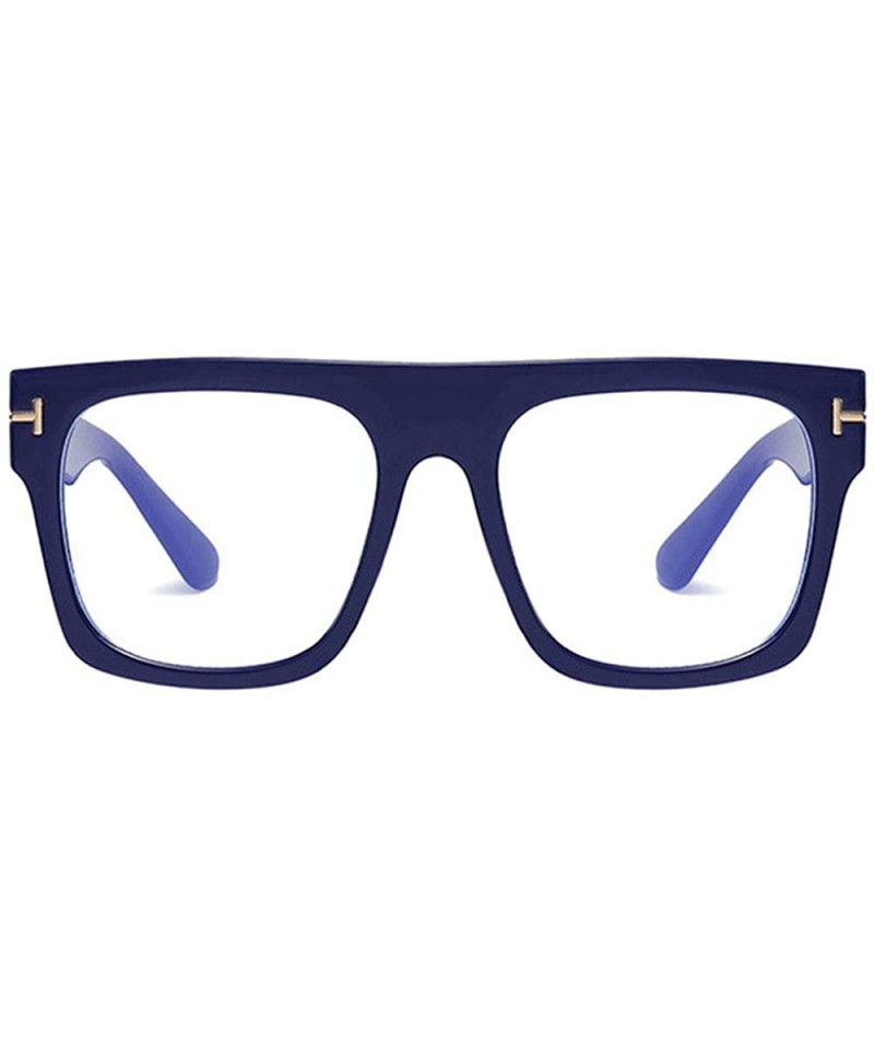 Square Blocking Glasses Unisex Eyeglasses Eyeglass - Blue - C01992XNTSG $11.28