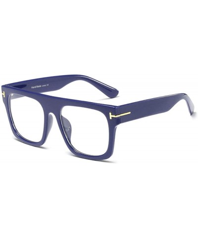 Square Blocking Glasses Unisex Eyeglasses Eyeglass - Blue - C01992XNTSG $11.28