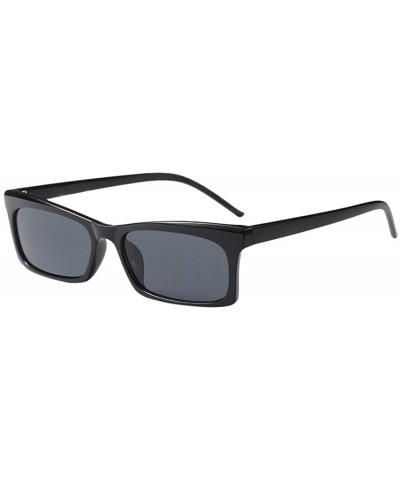 Square Sunglasses Sports Fashion Goggles Eyeglasses Glasses Eyewear - Black - CF18QQO6HLL $19.76