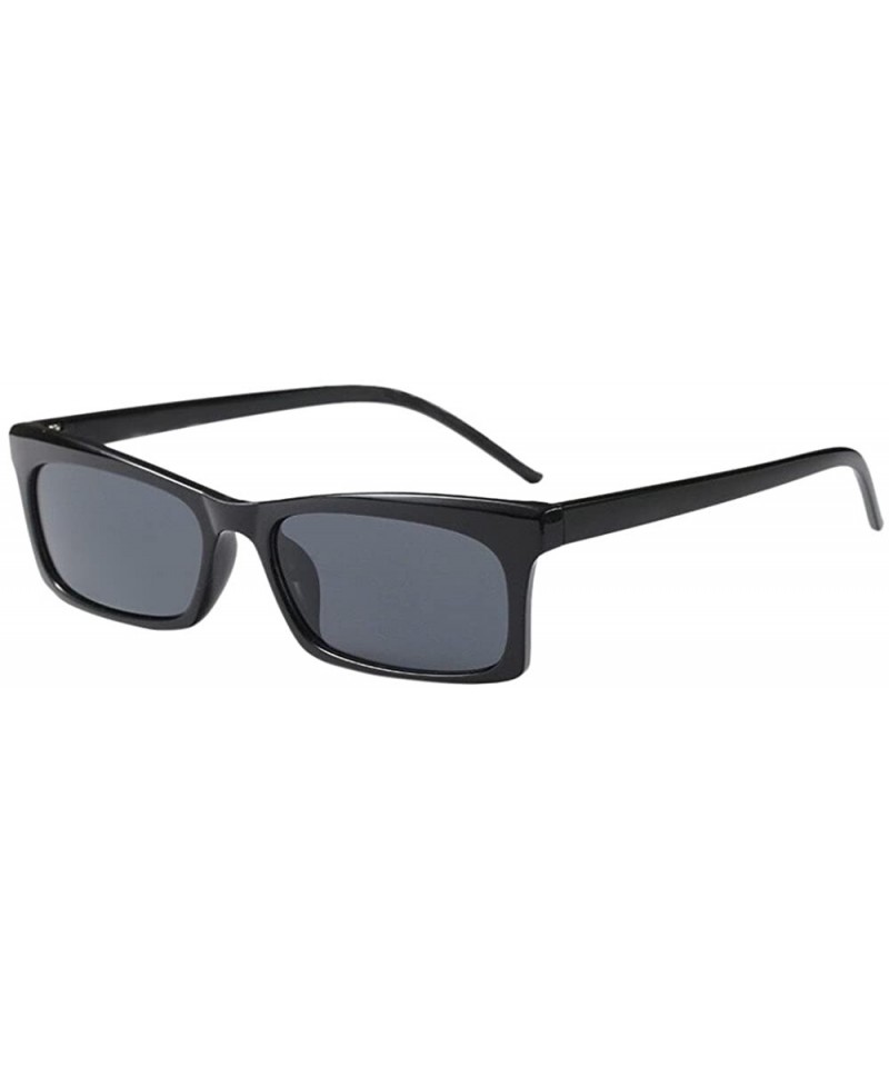 Square Sunglasses Sports Fashion Goggles Eyeglasses Glasses Eyewear - Black - CF18QQO6HLL $9.75