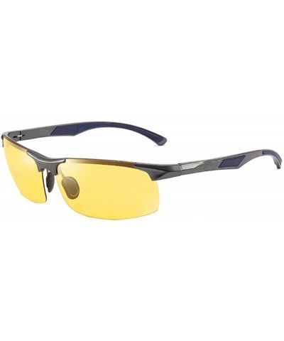 Aviator Aluminum Magnesium Polarizing Sunglasses Men's Sunglasses Half Frame Outdoor Sports Biking Glasses - D - C518QQ207ED ...