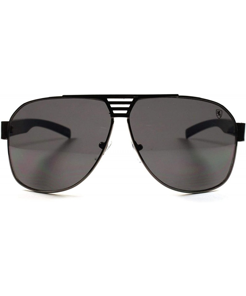 Oversized Classic Air Force Style Oversized Vintage Retro Mens Womens Sunglasses - Gunmetal - C918X06U8RH $19.07