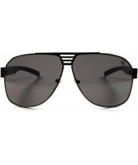 Oversized Classic Air Force Style Oversized Vintage Retro Mens Womens Sunglasses - Gunmetal - C918X06U8RH $19.07