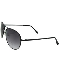 Aviator +1.25 Magnification Aviator Bifocal Sunglasses B1 - Black Frame-gray Lenses - CR186DR2A7K $11.52
