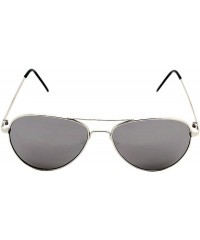 Sport Silver Frame Mirror Lens Aviator 3-Pack w/ Drawstring Sunglass Pouches - C0111NW2KU9 $10.58