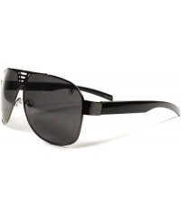 Oversized Classic Air Force Style Oversized Vintage Retro Mens Womens Sunglasses - Gunmetal - C918X06U8RH $19.07