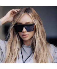 Square Vintage Ovesized Sunglasses Women Shades Luxury RimlSquare Sun Glasses Men Black Dames - K32446-c9 Light Blue - CN199C...