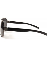 Oversized Classic Air Force Style Oversized Vintage Retro Mens Womens Sunglasses - Gunmetal - C918X06U8RH $19.07