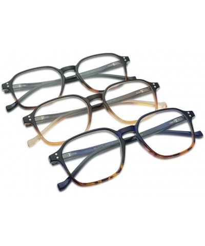 Aviator Reading Glasses Two Tone Assorted Strengths - Black- Tortoise- Blue Tortoise - CL18QI2OICQ $18.57