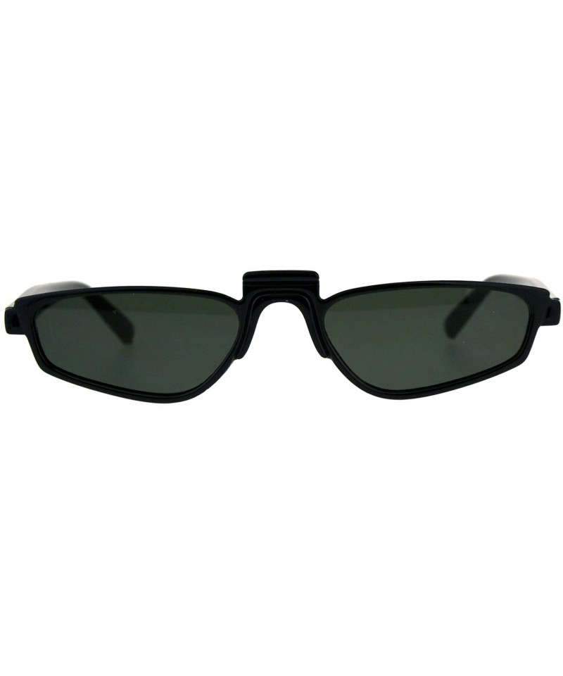 Rectangular Unisex Rectangular Plastic Pimp Retro Vintage Sunglasses - Black Green - CA18CMOX6IT $9.93
