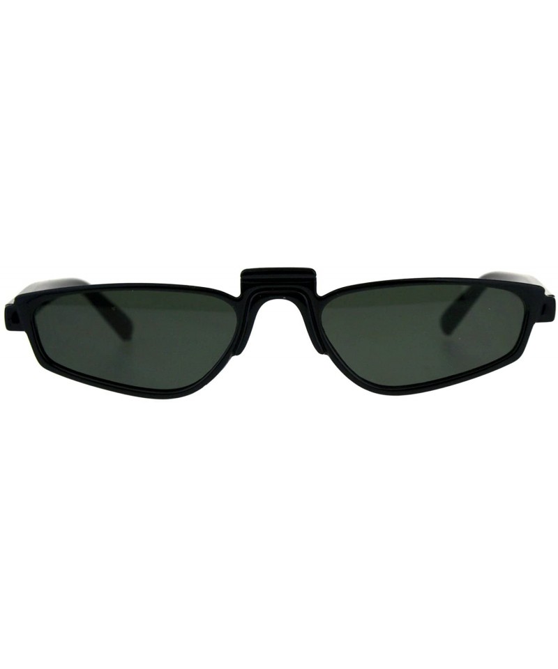 Rectangular Retro Sunglasses - Black