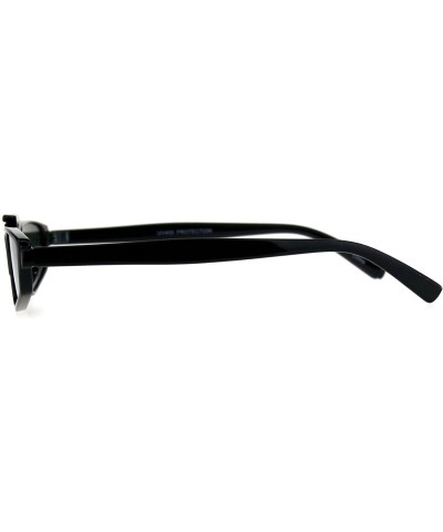 Rectangular Unisex Rectangular Plastic Pimp Retro Vintage Sunglasses - Black Green - CA18CMOX6IT $9.93