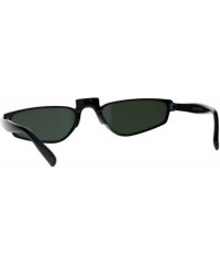 Rectangular Unisex Rectangular Plastic Pimp Retro Vintage Sunglasses - Black Green - CA18CMOX6IT $9.93