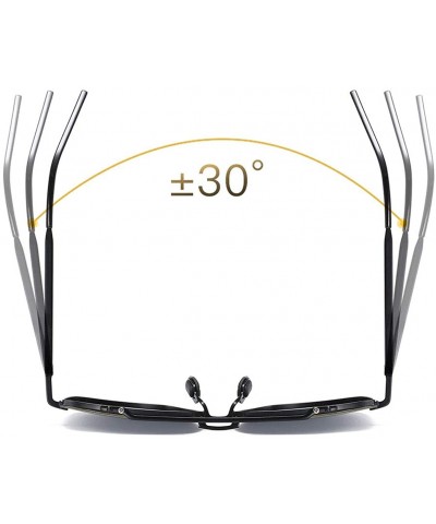 Rectangular Men's sunglasses- anti-glare glasses- polarized sunglasses- rectangular metal full-frame driving - C6 - CG194UCD8...