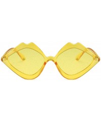 Square Vintage Sunglasses-Women's Jelly Sunshade Candy Color Glasses - Yellow - CY18REOO4UD $9.49