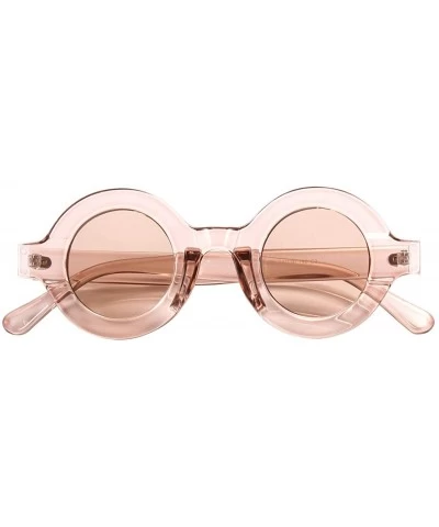 Oval Oversize Fashion Thick Bold Frame Round Sunglasses Anti-UV Outdoor Colorful Glasses - CX18RDCIKAA $23.49