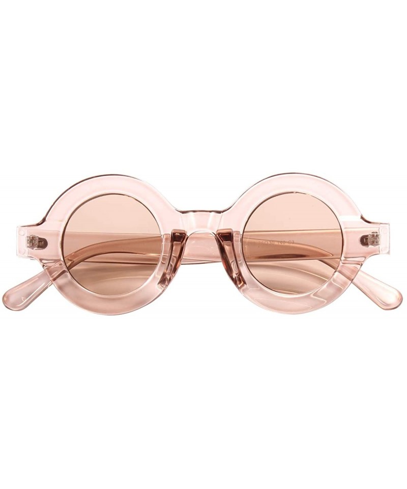 Oval Oversize Fashion Thick Bold Frame Round Sunglasses Anti-UV Outdoor Colorful Glasses - CX18RDCIKAA $14.95