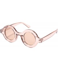 Oval Oversize Fashion Thick Bold Frame Round Sunglasses Anti-UV Outdoor Colorful Glasses - CX18RDCIKAA $14.95