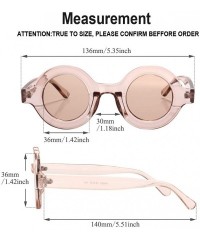 Oval Oversize Fashion Thick Bold Frame Round Sunglasses Anti-UV Outdoor Colorful Glasses - CX18RDCIKAA $14.95