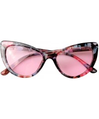 Oversized Womens Oversized Fashion Cat Eye Eyeglasses Frame Large Reading Glasses - Floral Frame / Pink Lens - CA18WWK35GA $1...