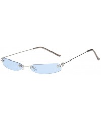 Wayfarer Women Man Vintage Transparent Small Frame Sunglasses Retro Eyewear Fashion - E - CE18NGG8RQ7 $7.08