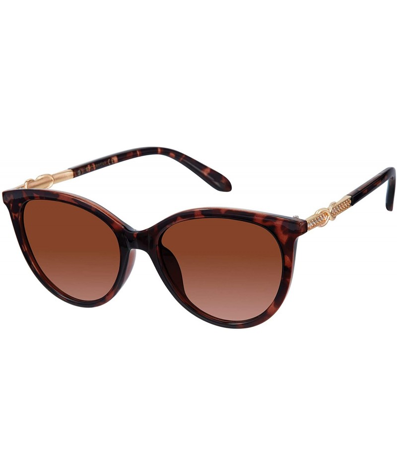 Cat Eye R3264 Sunglasses Rhinestone Protection - Tortoise - CZ195S7NA03 $21.11