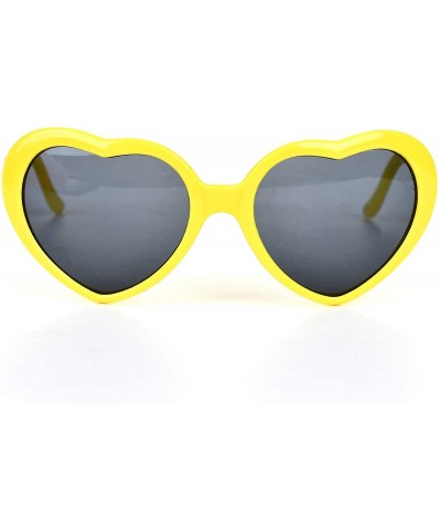 Oversized 8 Pack of Neon Colors Heart Shaped Sunglasses in Bulk for Women Bachelorette Party Favors Accessories - CN196T7LS0E...