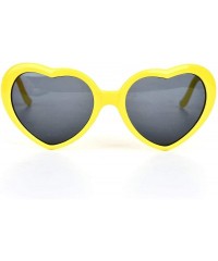 Oversized 8 Pack of Neon Colors Heart Shaped Sunglasses in Bulk for Women Bachelorette Party Favors Accessories - CN196T7LS0E...